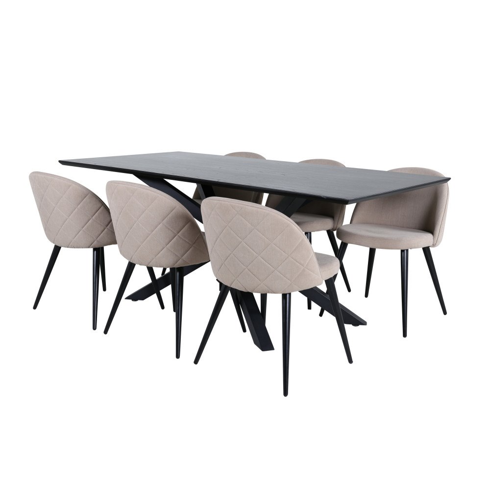 Venture Home Matgrupp Piazza med stolarna Velvet