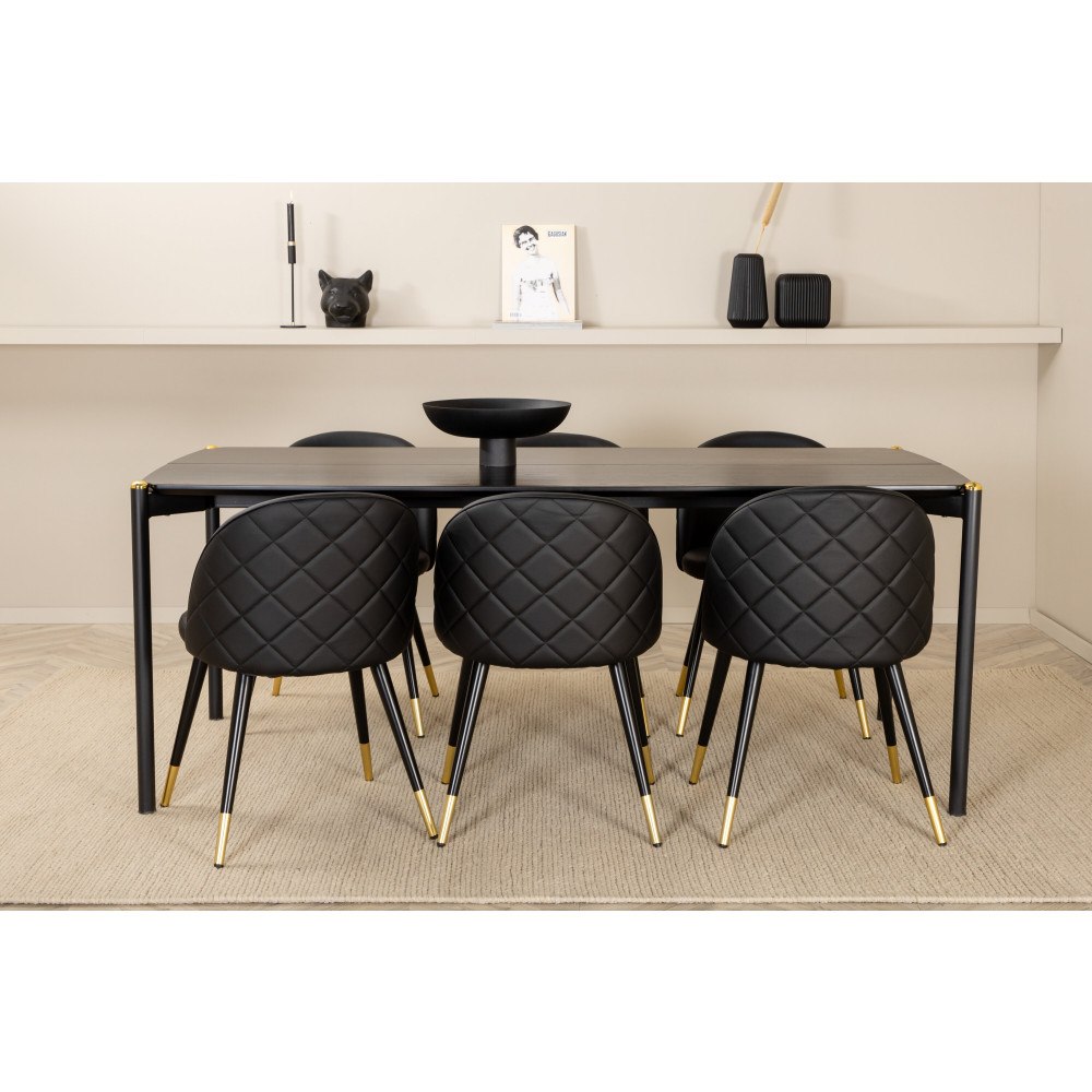 Venture Home Matgrupp Pelle med stolarna Velvet