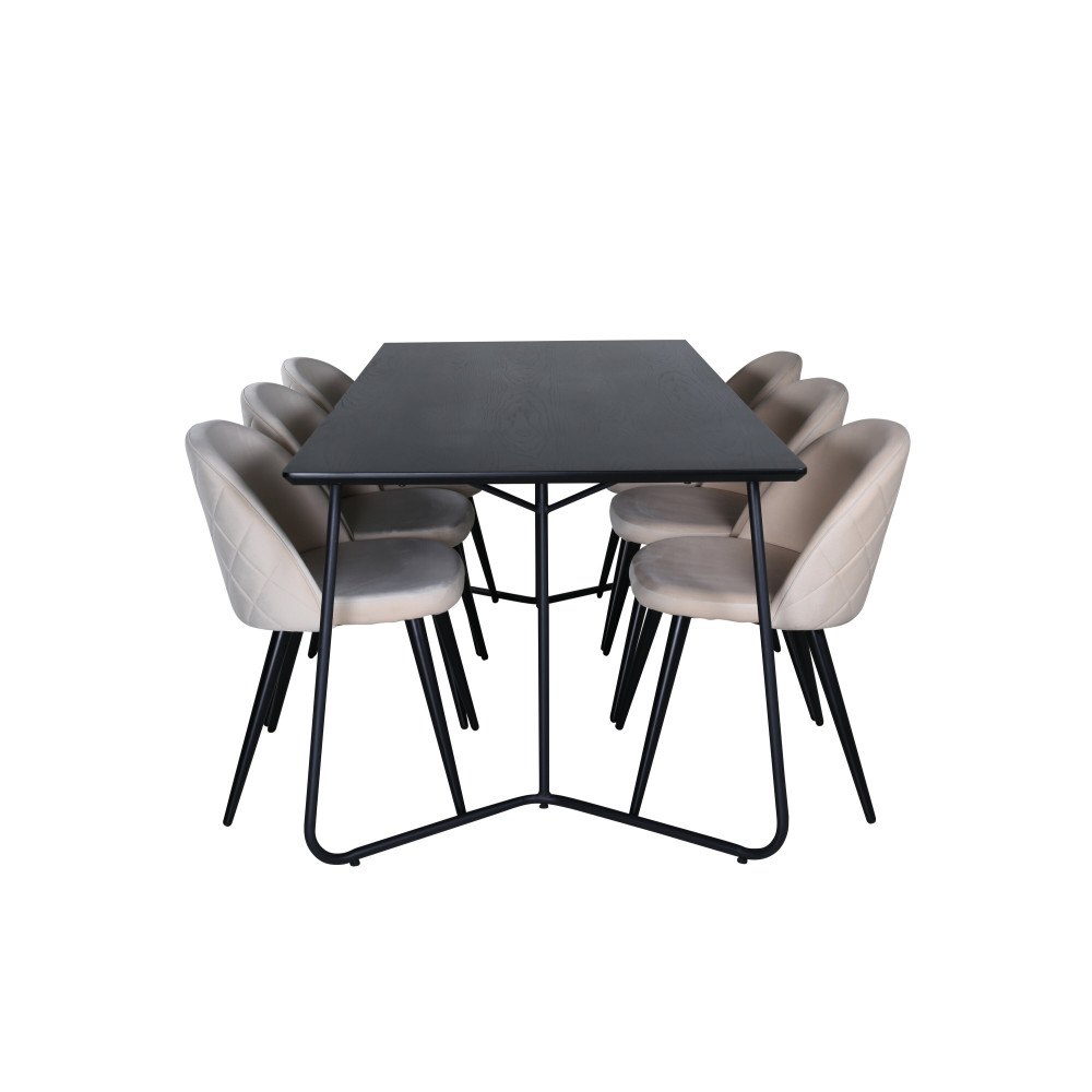 Venture Home Matgrupp Petra med stolarna Velvet