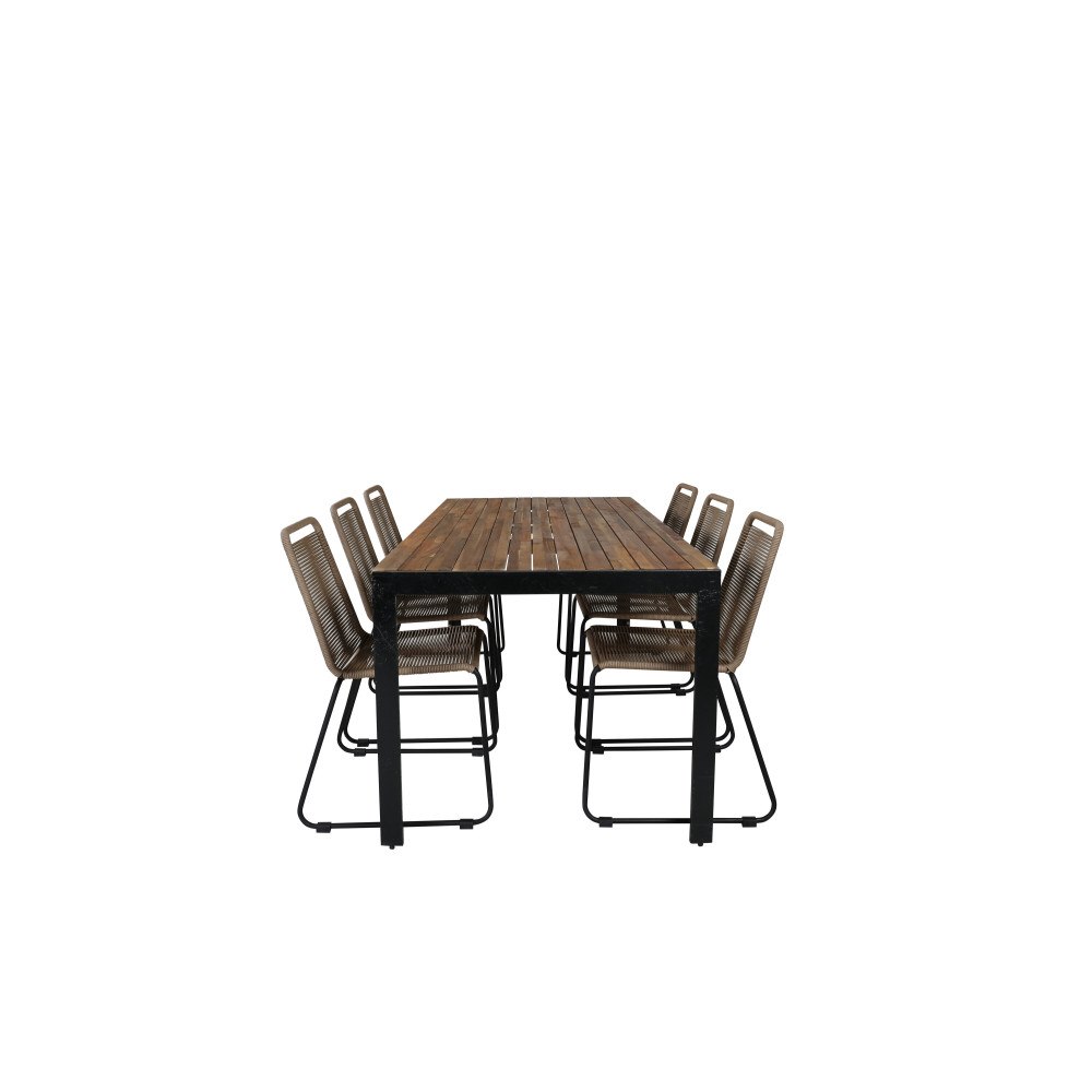 Venture Home Bois Rektangulär Matgrupp