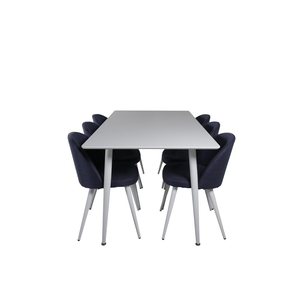 Venture Home Polar Matbord med Velvet Stolarna