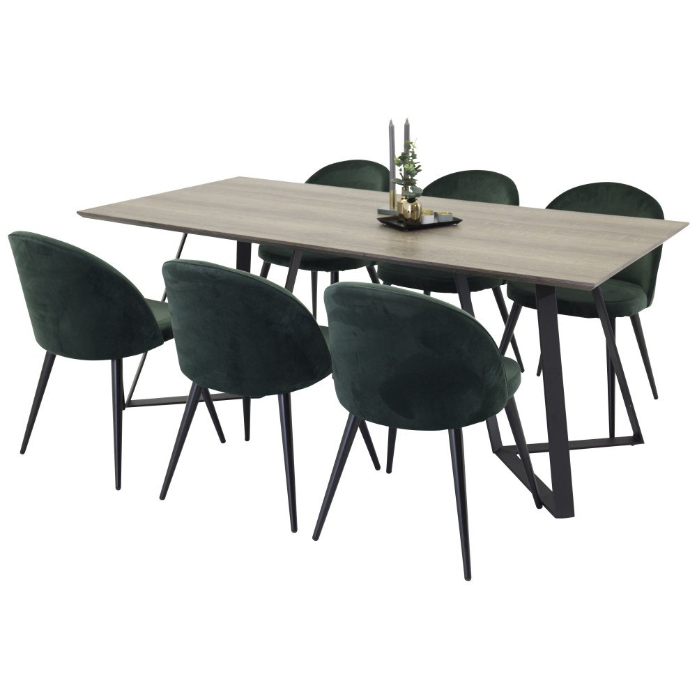 Venture Home Matgrupp Marina med stolarna Velvet