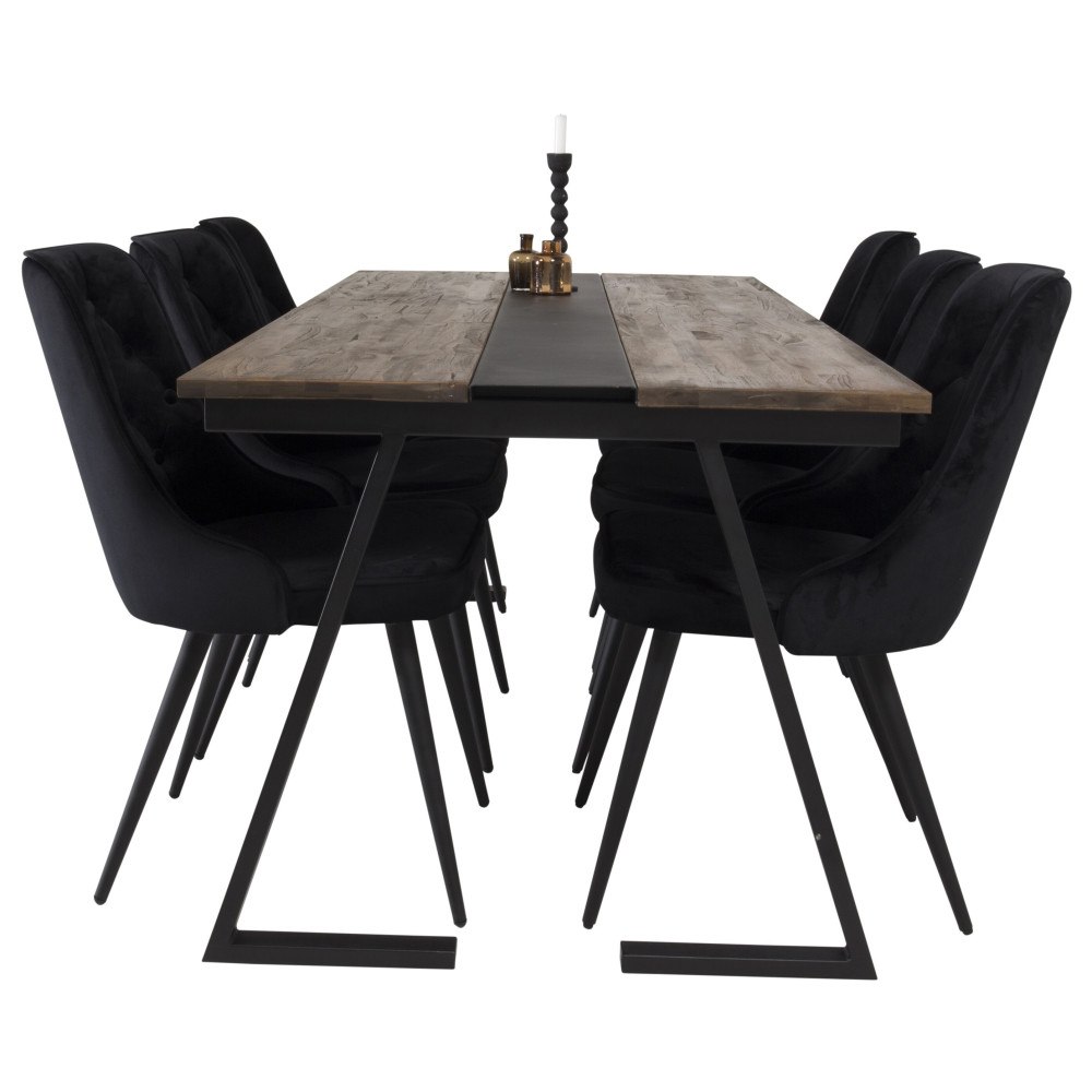 Venture Home Matgrupp Jakarta med stolarna Velvet Deluxe