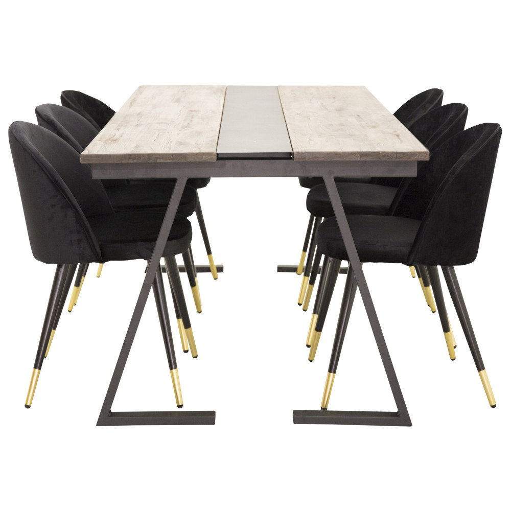 Venture Home Matgrupp Jakarta med stolarna Velvet