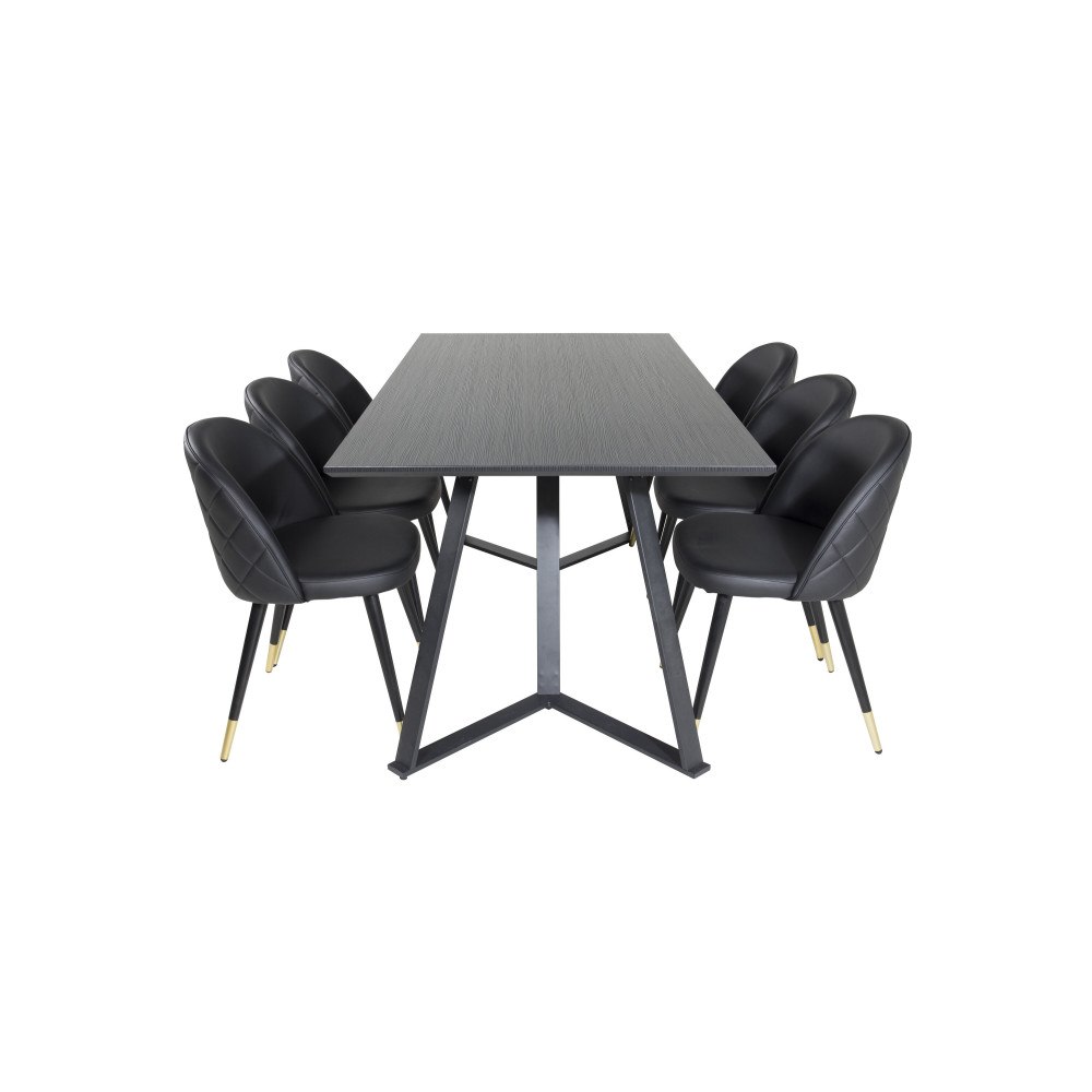 Venture Home Matgrupp Marina med stolarna Velvet