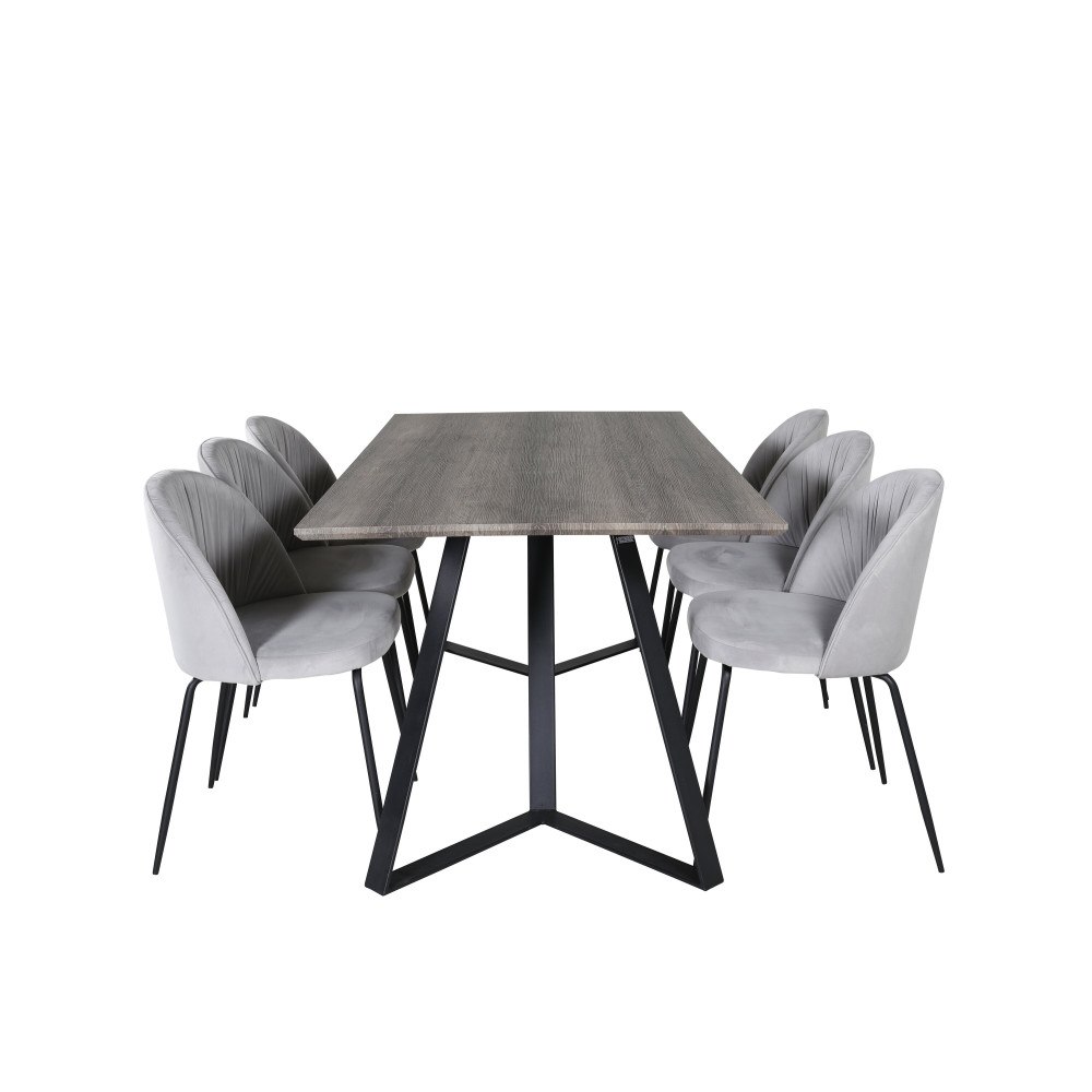 Venture Home Matgrupp Marina med stolarna Wrinkles