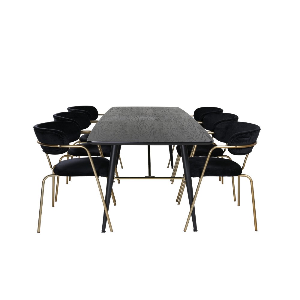 Venture Home Matgrupp Gold med stolarna Arrow