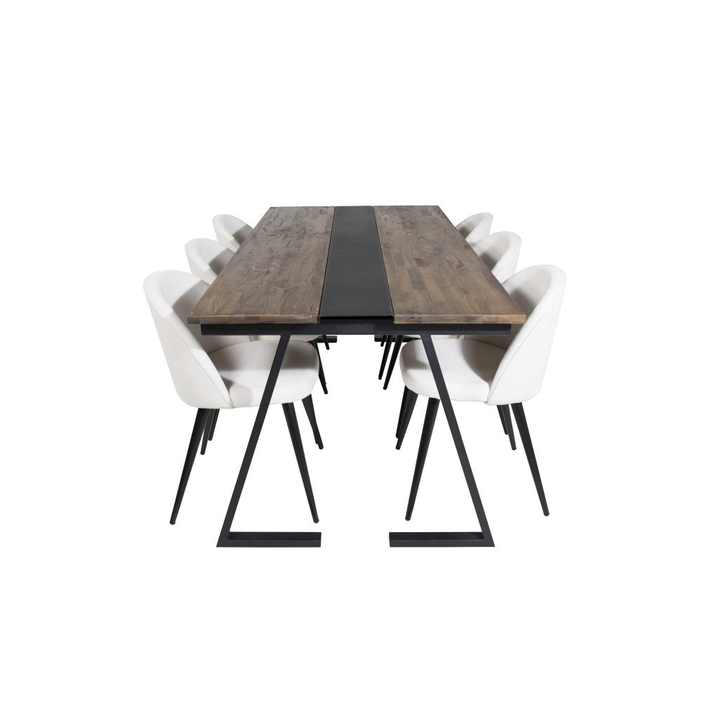 Venture Home Matgrupp Jakarta med stolarna Velvet