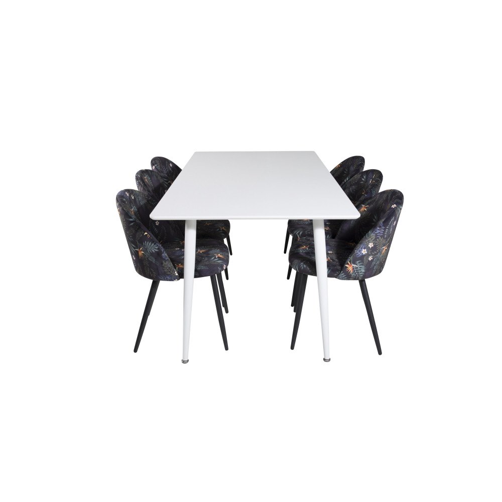 Venture Home Matgrupp Polar med stolarna Velvet
