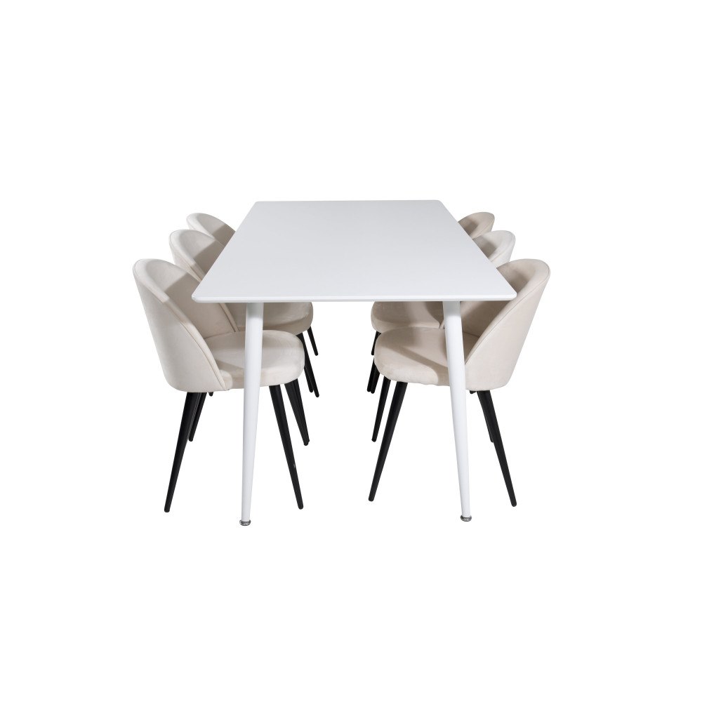 Venture Home Matgrupp Polar med stolarna Velvet