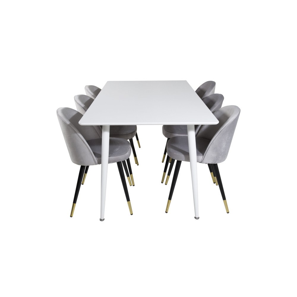 Venture Home Matgrupp Polar med stolarna Velvet
