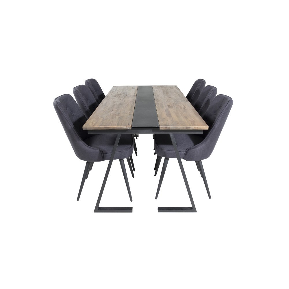 Venture Home Matgrupp Jakarta med stolarna Velvet Deluxe