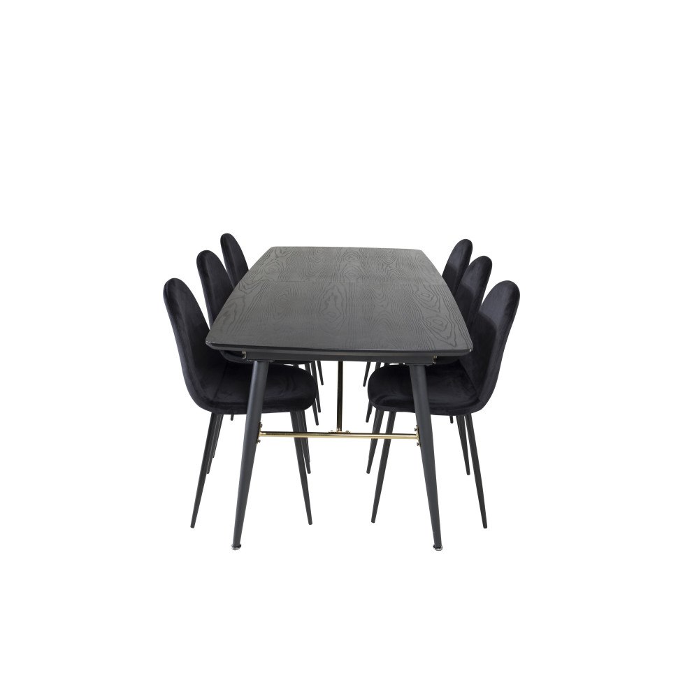 Venture Home Matgrupp Gold med stolarna Polar