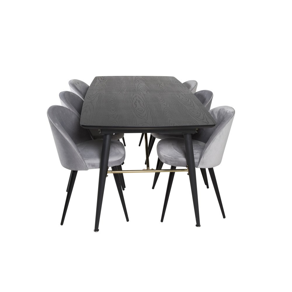 Venture Home Matgrupp Gold med stolarna Velvet