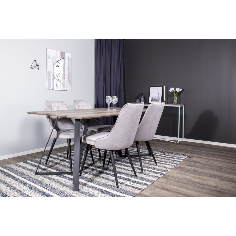 Venture Home Matgrupp Marina med stolarna Velvet Deluxe