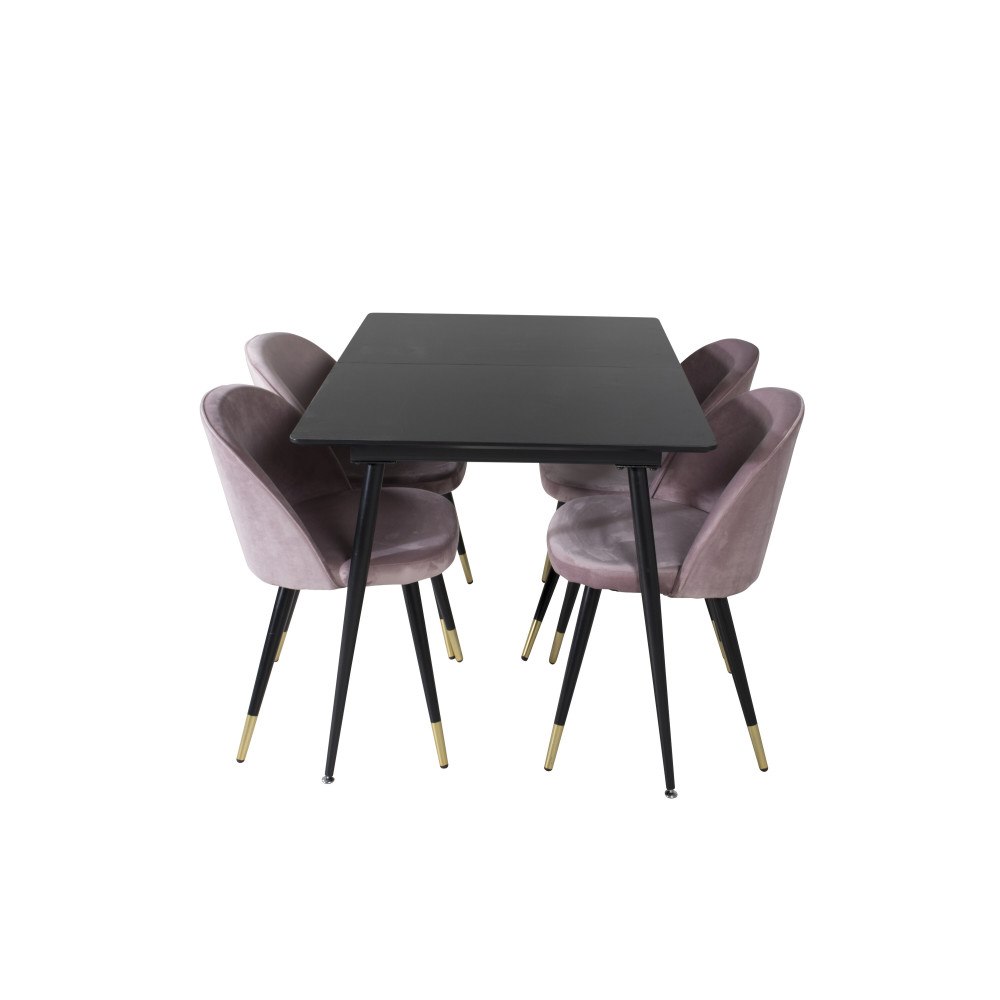 Venture Home Silar Matbord med Velvet Stolarna