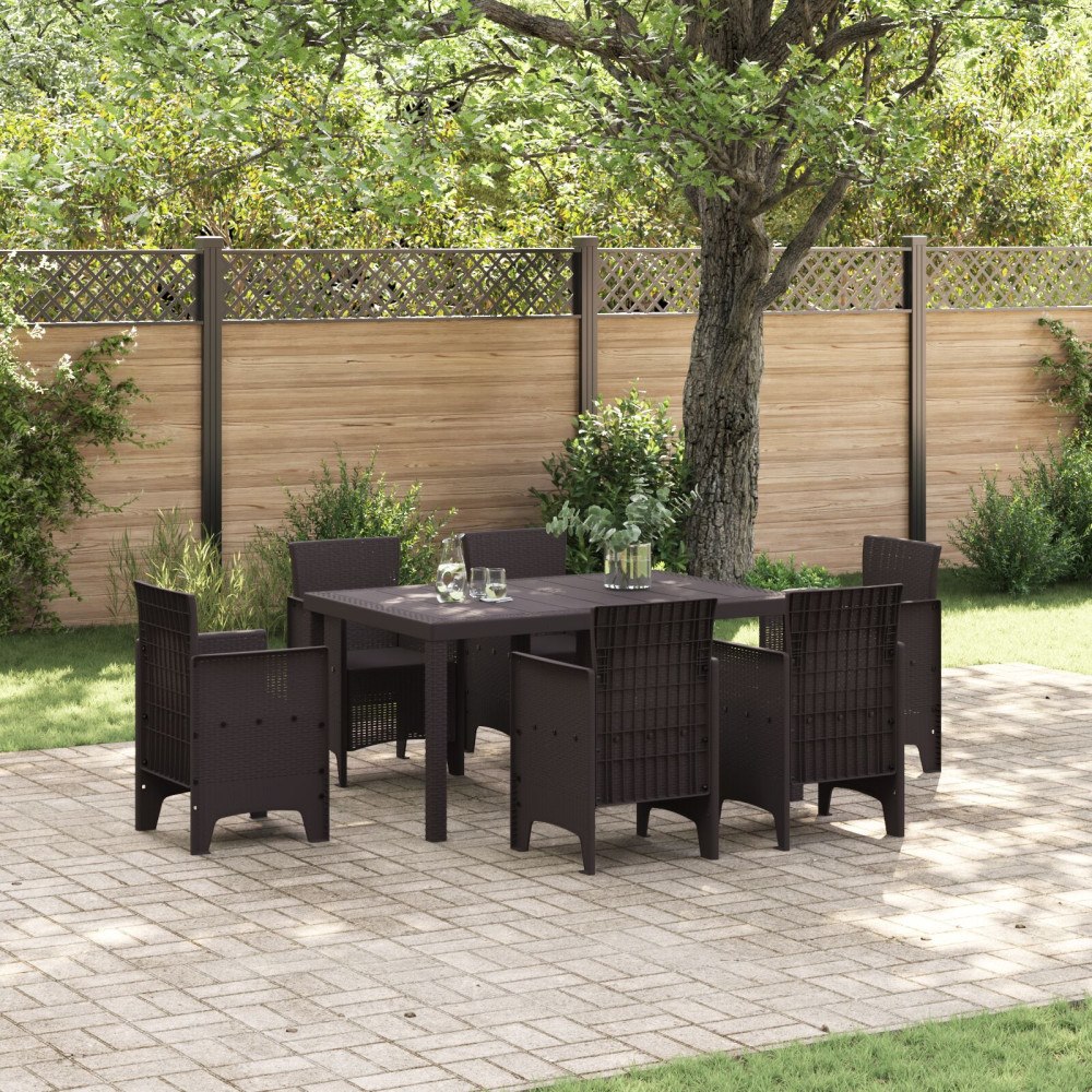 vidaXL Utebord Brun 150x100x73 cm Poly Rattan