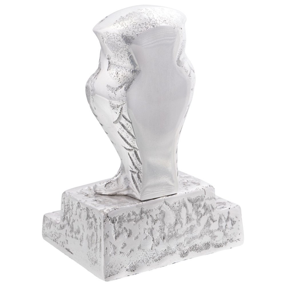 vidaXL Bokstöd 2 st Silver 12x9x19 cm Aluminium Uggla