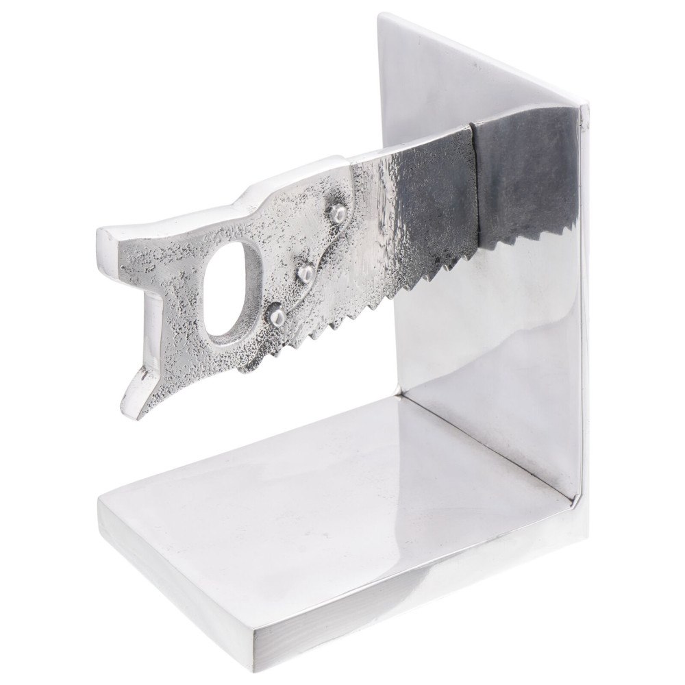 vidaXL Bokstöd 2 pcs Silver 11x14x17,5 cm Aluminium Såg