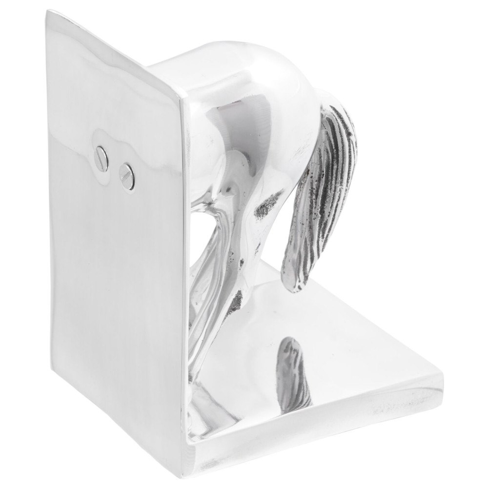 vidaXL Bokstöd 2 st Silver 11x14x25 cm Aluminium Häst