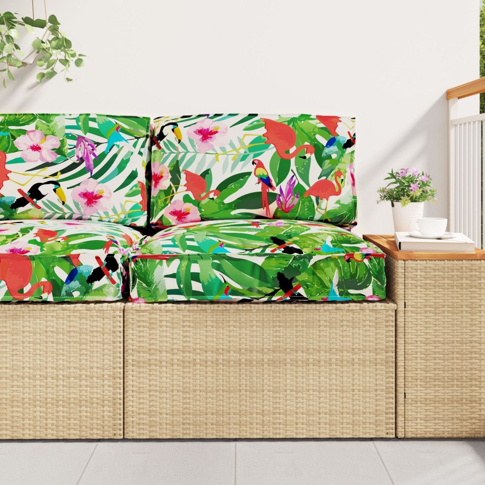 vidaXL Palletkudde för Säte Tropisk Dschungel 70x70x12 cm Oxford-tyg