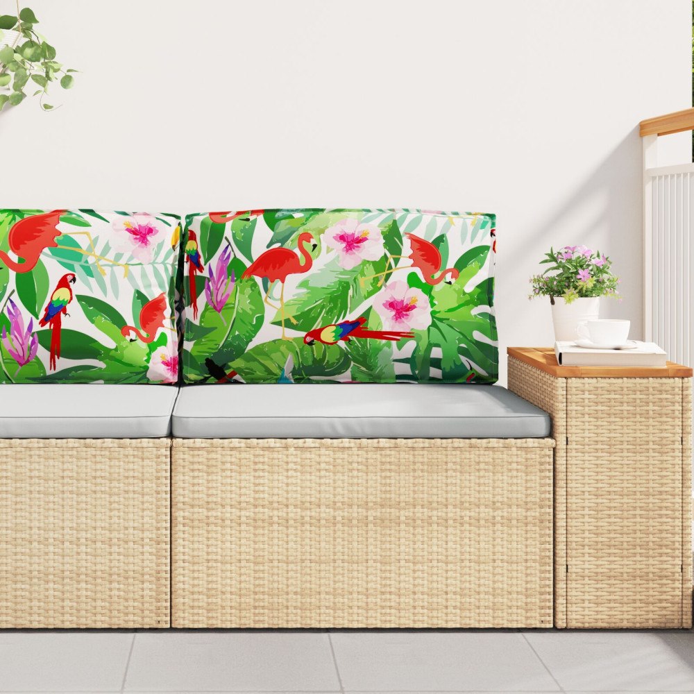vidaXL Palletkudde för ryggstöd Tropical Jungle 80x40x12 cm Oxfordtyg