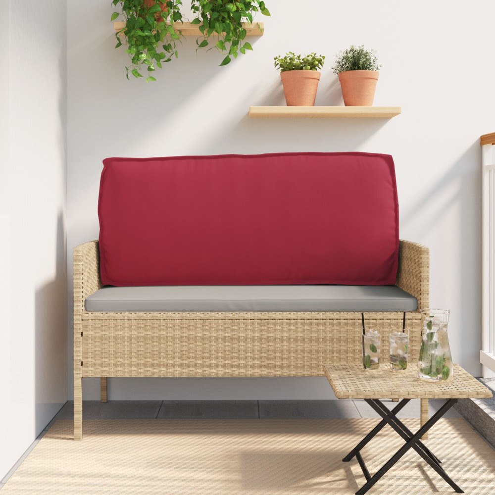 vidaXL Pallkudde för ryggstöd Vinröd 120x40x12 cm Oxford Tyg
