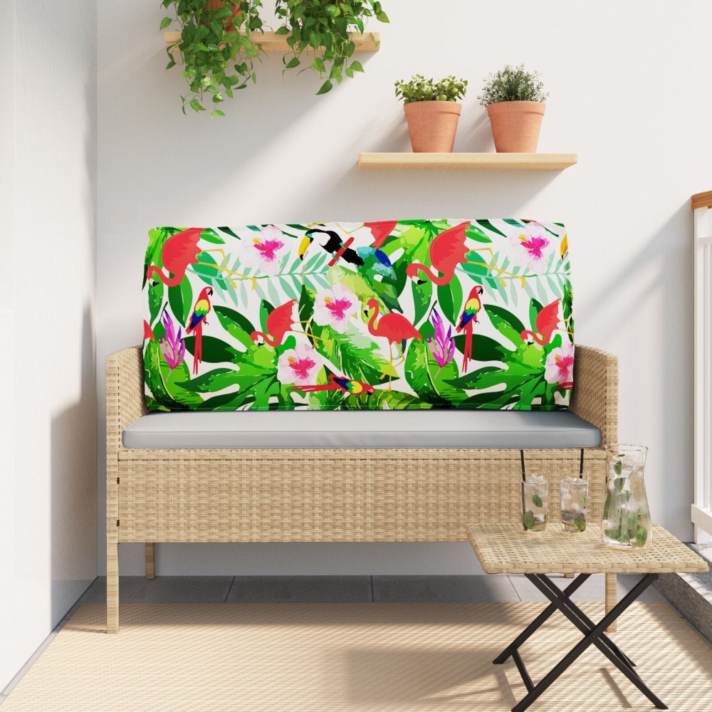 vidaXL Pallekudde för Ryggstöd Tropisk Djungel 120x40x12 cm Oxford Tyg
