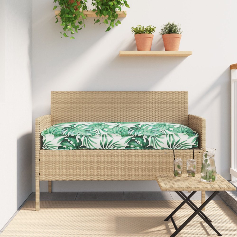 vidaXL Pallkudde för Säte/Ryggstöd Lövmönster 120x50x12 cm Oxfordtyg