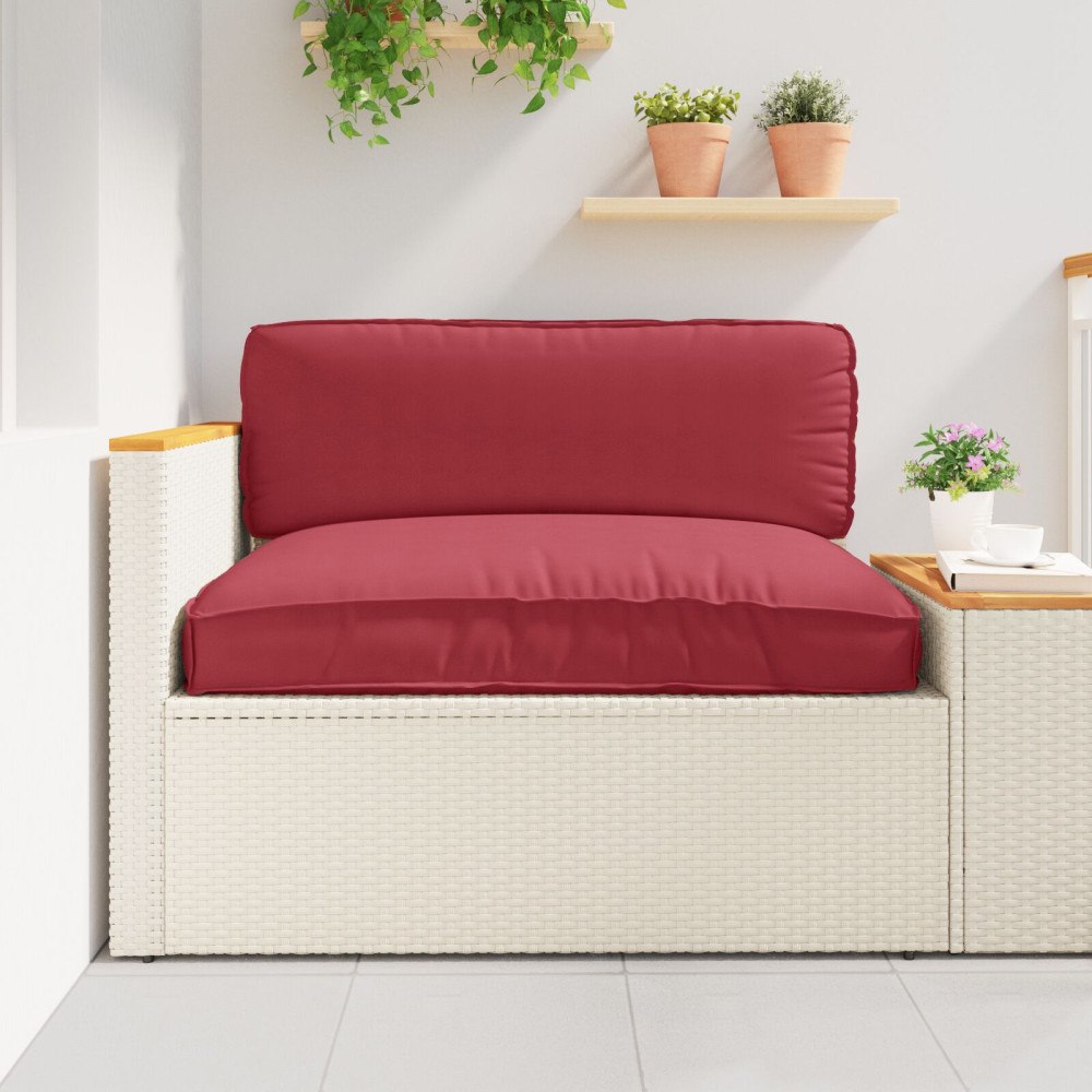 vidaXL Pallkudde för sittplats Vinröd 120x80x12 cm Oxford-tyg