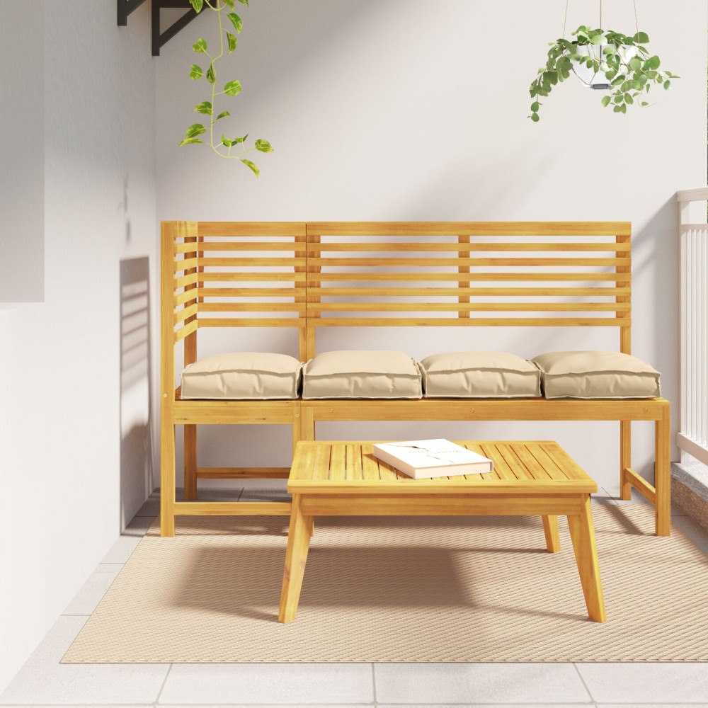 vidaXL Pallekuddar för sits 4 st Beige 40x40x8 cm Oxford tyg
