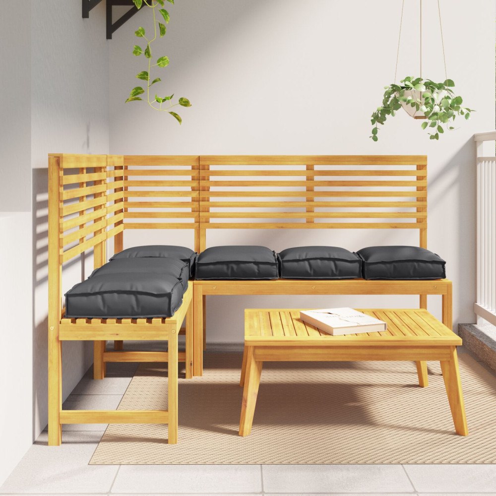 vidaXL Pallkuddar för Säte 6 st Svart 40x40x8 cm Oxford Tyget