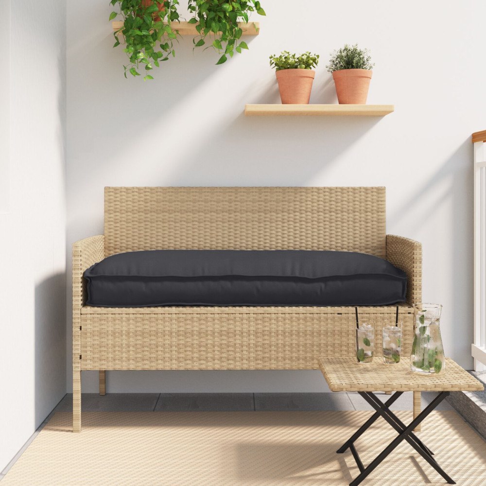 vidaXL Pallkuddar för Bänk 2 st Svart 100x40x8 cm Oxford Tyg