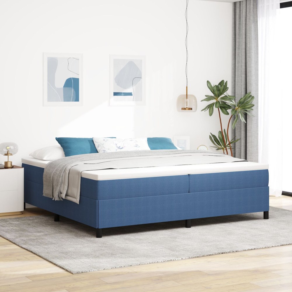 vidaXL Bäddfjäder Blå 200 x 200 cm Kordread tyg