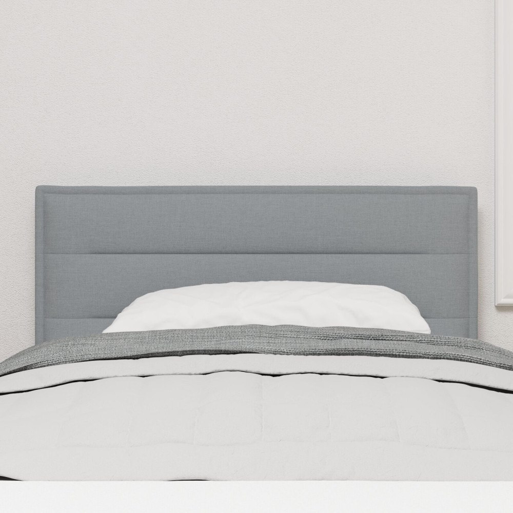 vidaXL Sänggavel Linje Design Ljusgrå 80 cm Tyg