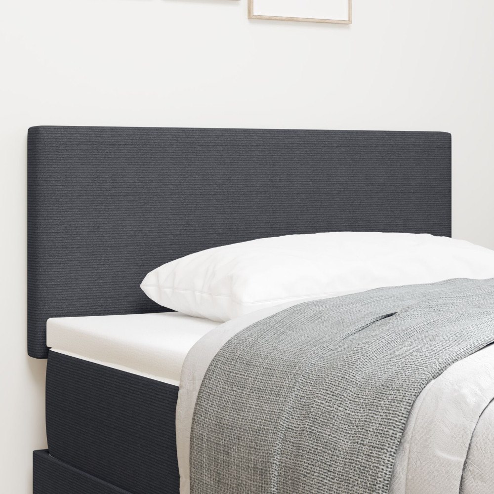 vidaXL Sänggavlar Enkel Design Mörkgrå 80 cm Kordfloret