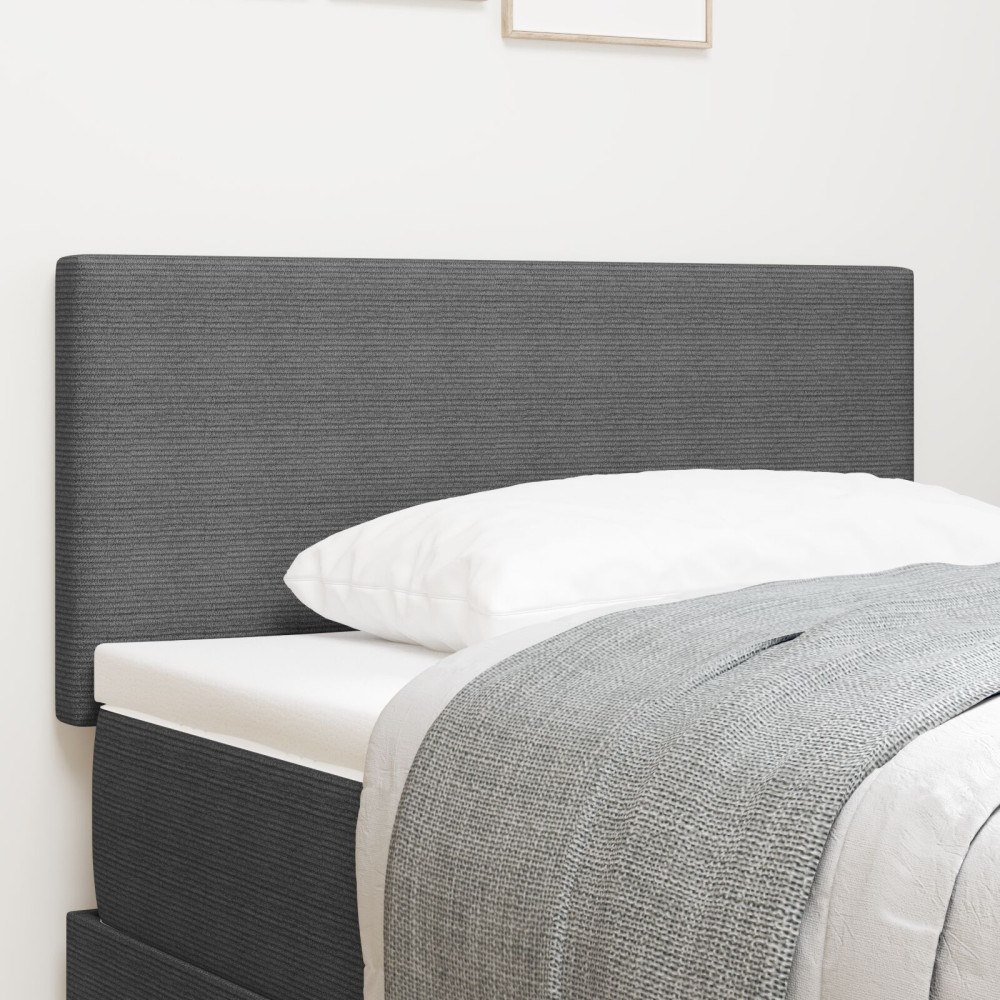vidaXL Huvudgavel Enkelt Design Ljusgrå 90 cm Corduroy Tyg