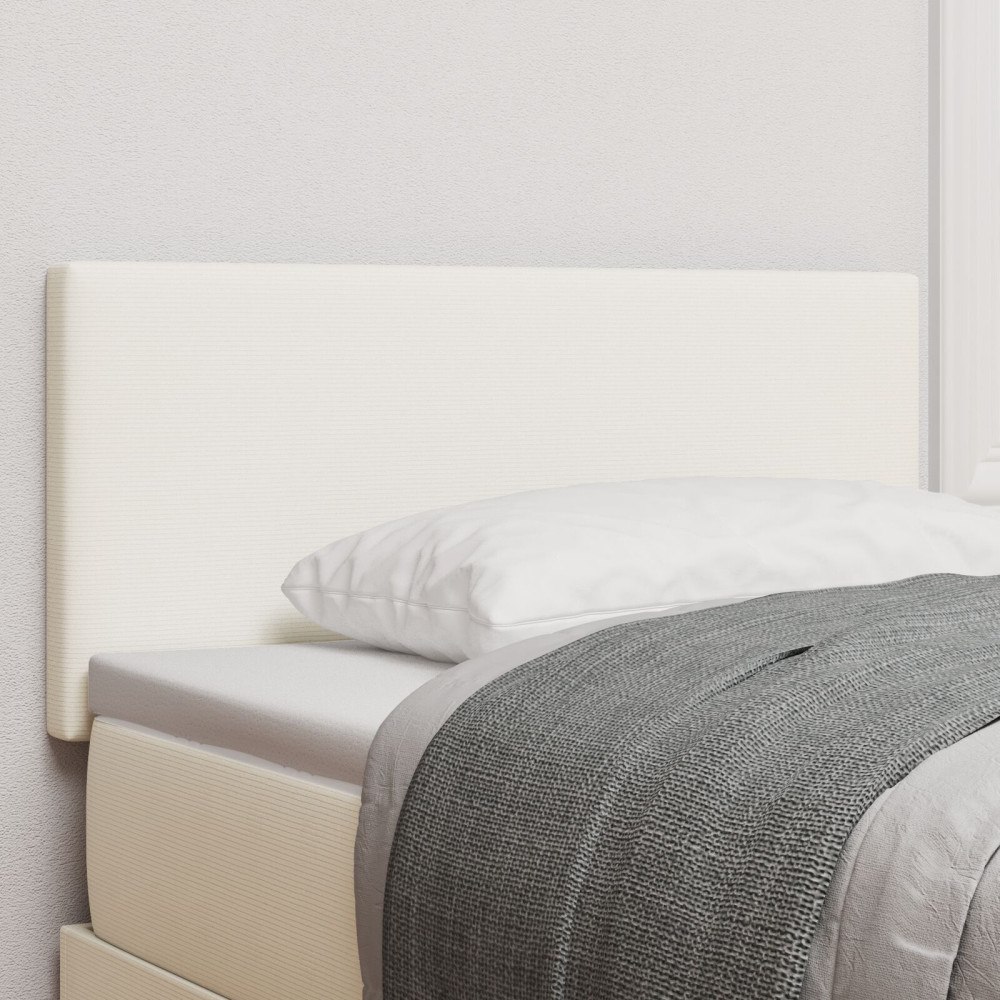 vidaXL Sänggavel Enkel Design Grädde 100 cm Viskosafläde