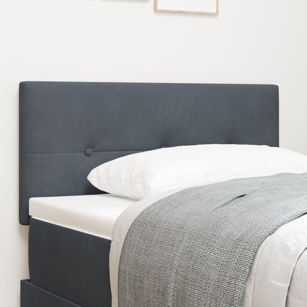 vidaXL Sänggavel Med Knappar Grå 80 cm Sammet