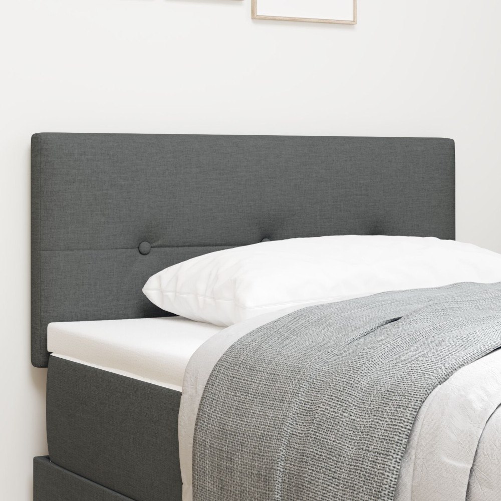 vidaXL Sänggavel Mörkgrå Trä 90 cm Stilig design Låg sänggavel