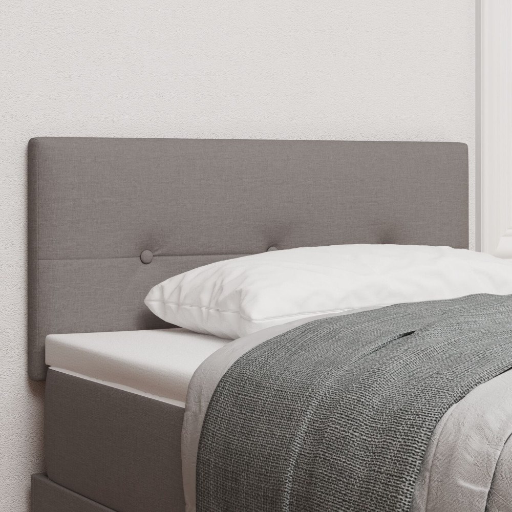 vidaXL Sänggavel Med Knappar Taupe 100 cm Tyg