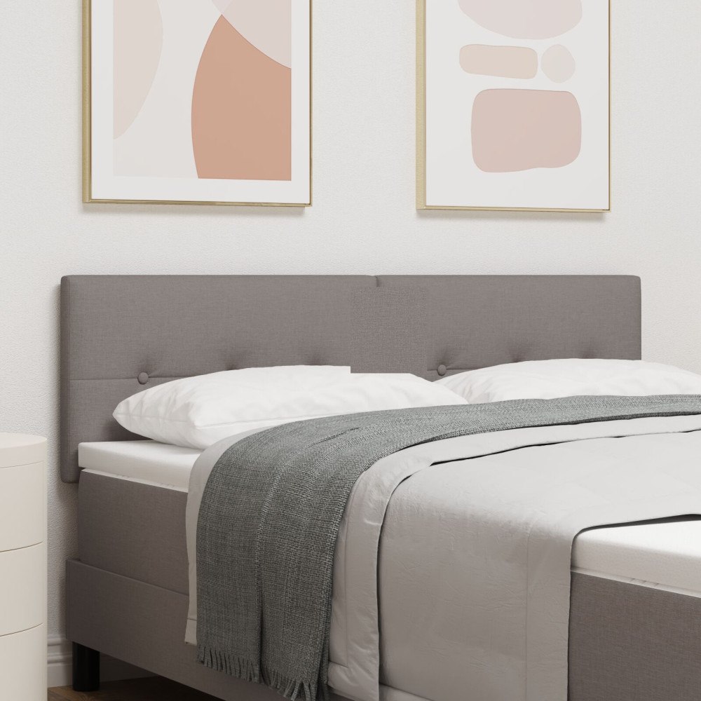 vidaXL Sänggavel Med Knappar Taupe 160 cm Tyg