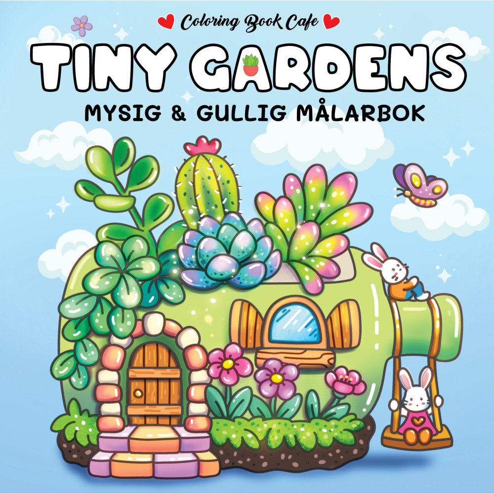 Legind A/S Tiny Gardens : Mysig och gullig Cozy Coloring målarbok från Coloring Book Cafe (häftad)