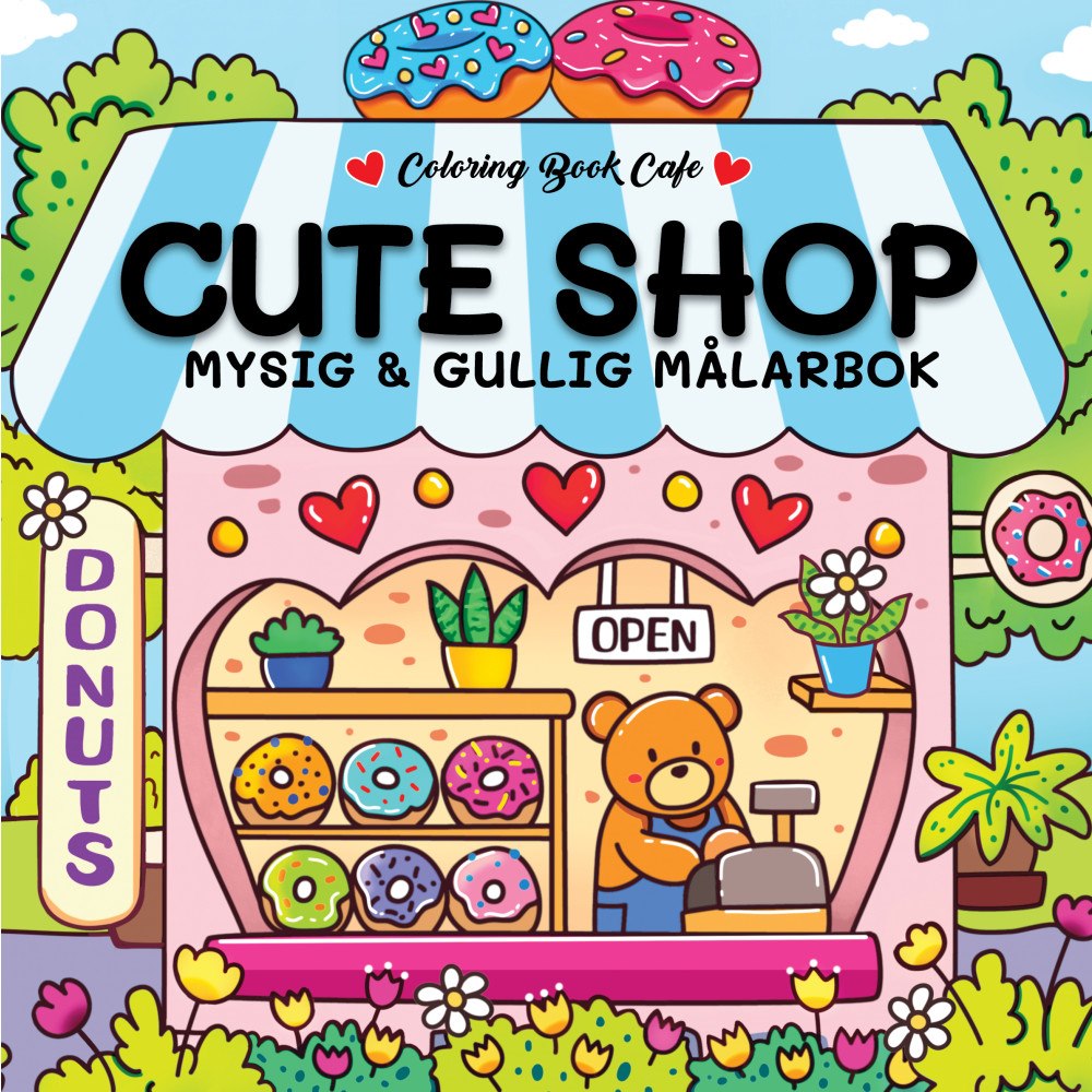 Legind A/S Cute Shop : Mysig och gullig Cozy Coloring målarbok från Coloring Book Cafe (häftad)