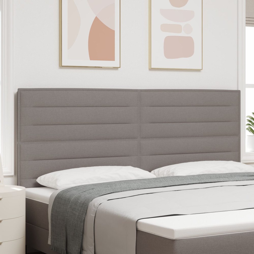 vidaXL Sänggavel Linjer Design Taupe 200 cm Tyg