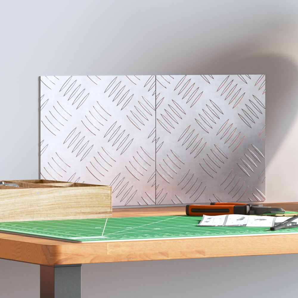 vidaXL Aluminium Checker Plates 2 st Halkfria 20x20 cm