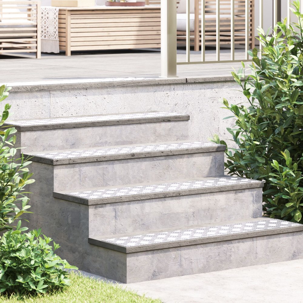 vidaXL Aluminium Checker Plattor 2 st Halkfria 100x20 cm