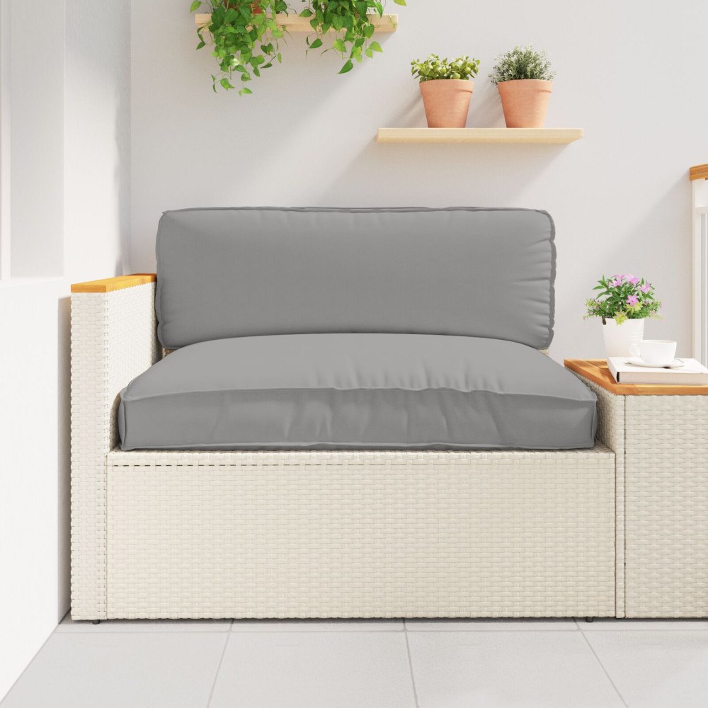 vidaXL Palettkudde för sittplats Grå 120x80x12 cm Oxford tyg