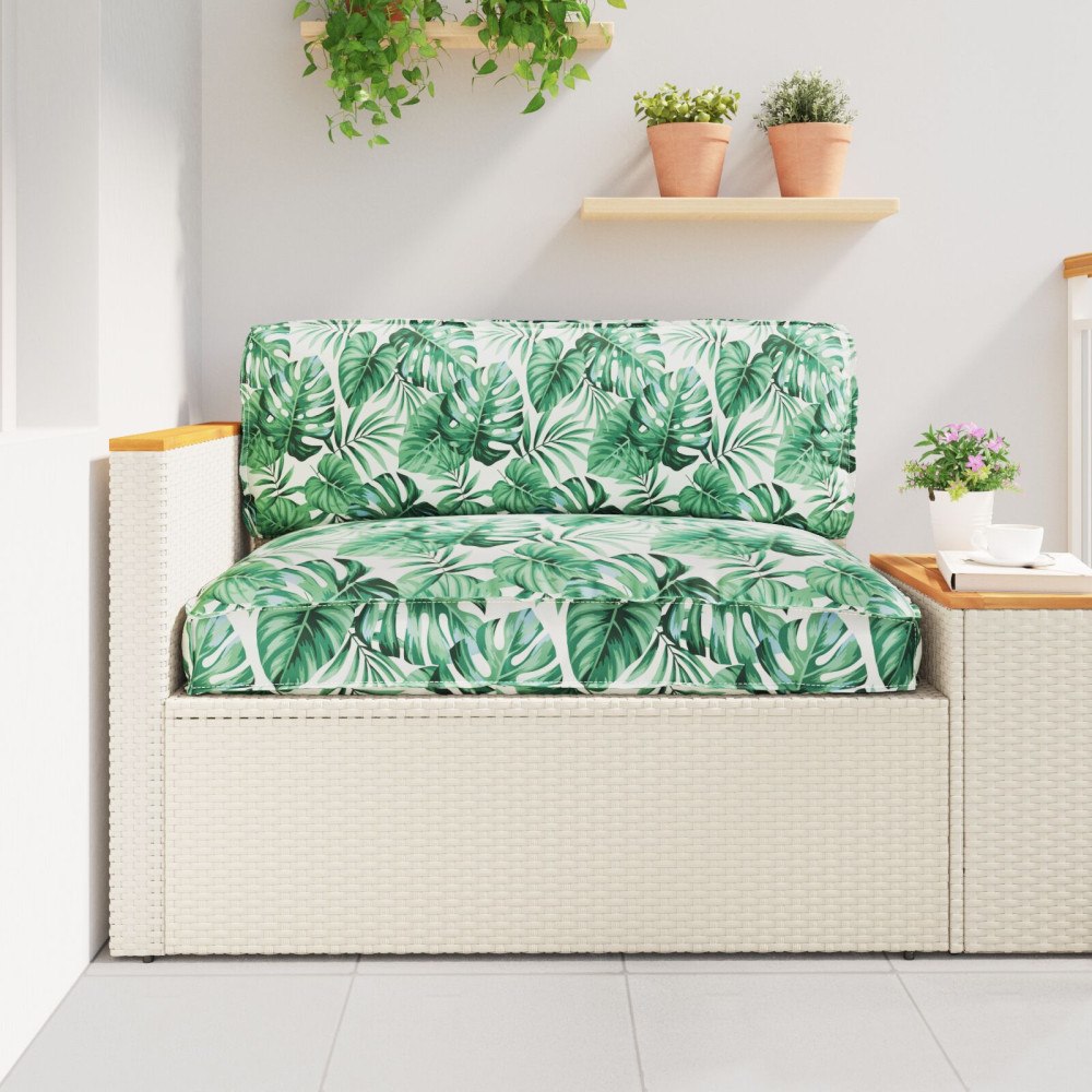 vidaXL Pallkudde för sittplats Bladmönster 120x80x12 cm Oxford-tyg