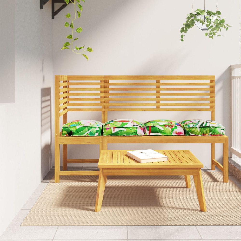 vidaXL Pallkuddar för sits 4 st Tropisk djungel 40x40x8 cm Oxford tyg